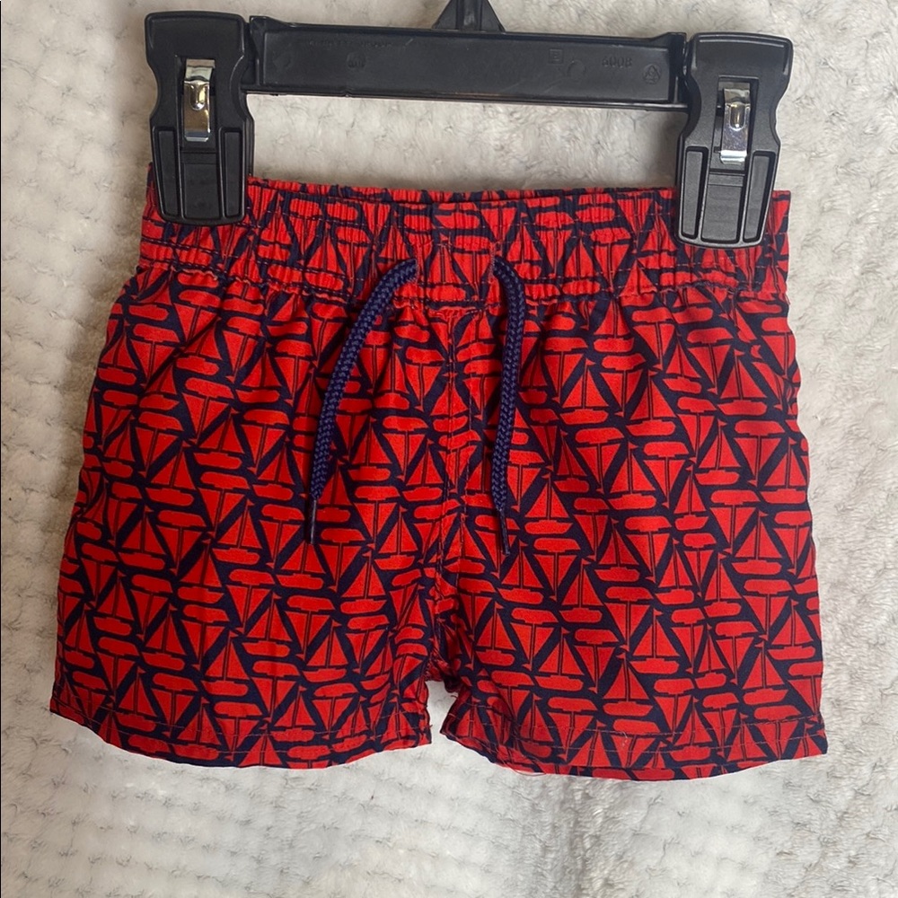 Starting Out sailboats print swim trunks shorts
